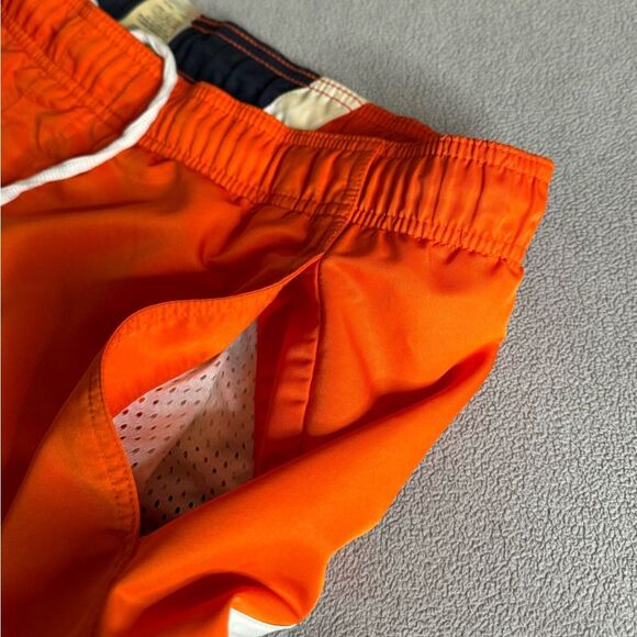 Men's VTG Nike Y2K Lined Swim Trunks Size XL/XXL Orange Blue Spellout Swoosh - Picture 8 of 16